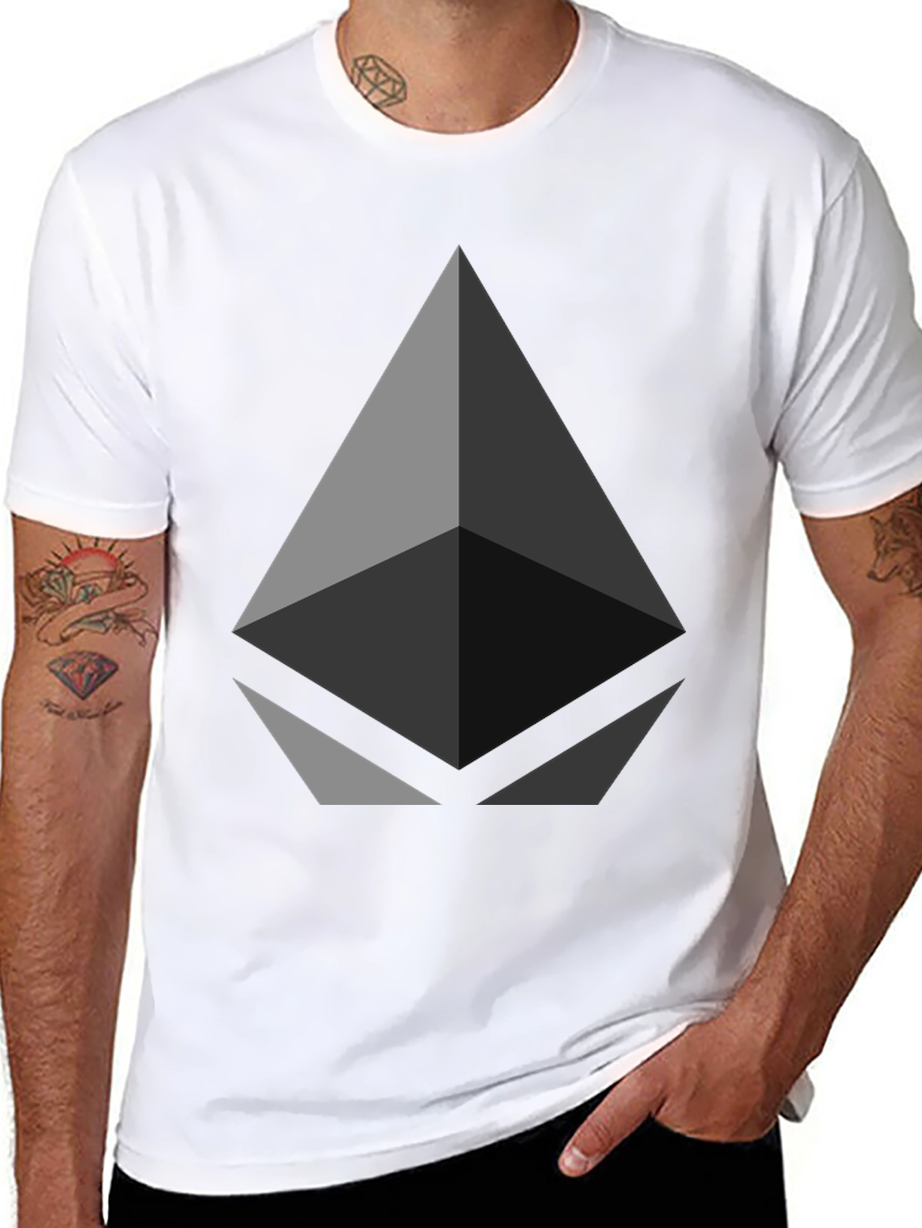 Geometric Graphic Tee - Modern Style