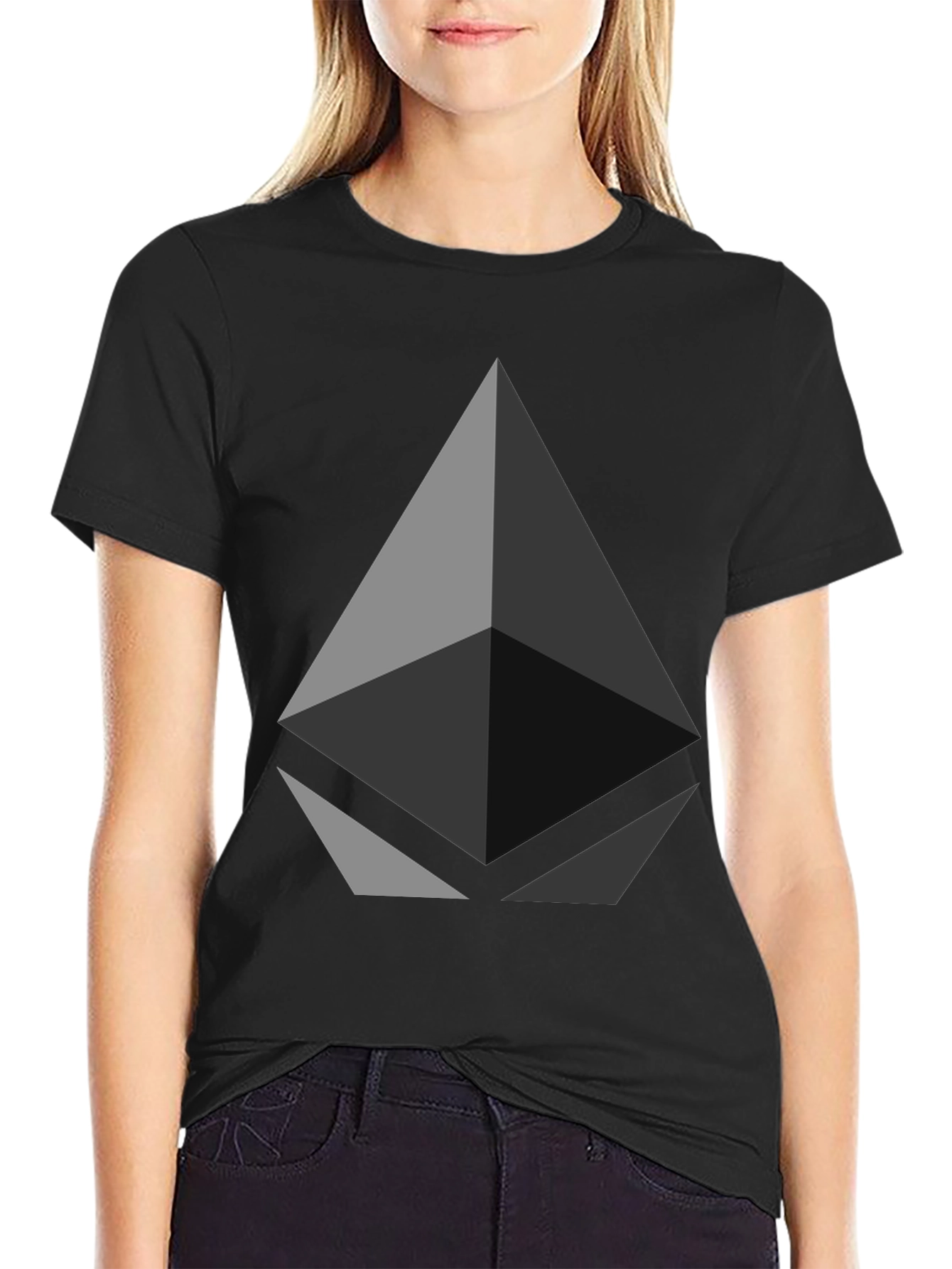Geometric Graphic Tee - Modern Style
