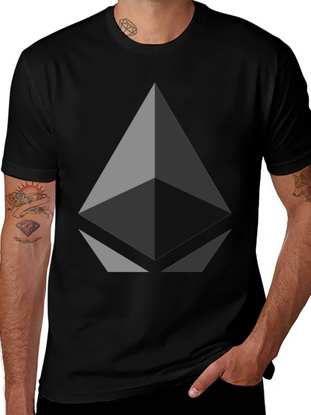 Geometric Graphic Tee - Modern Style