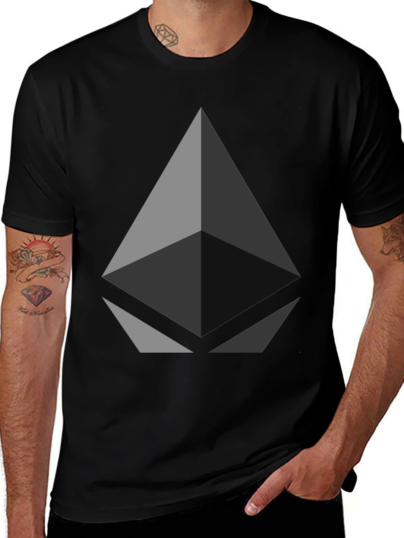 Geometric Graphic Tee - Modern Style