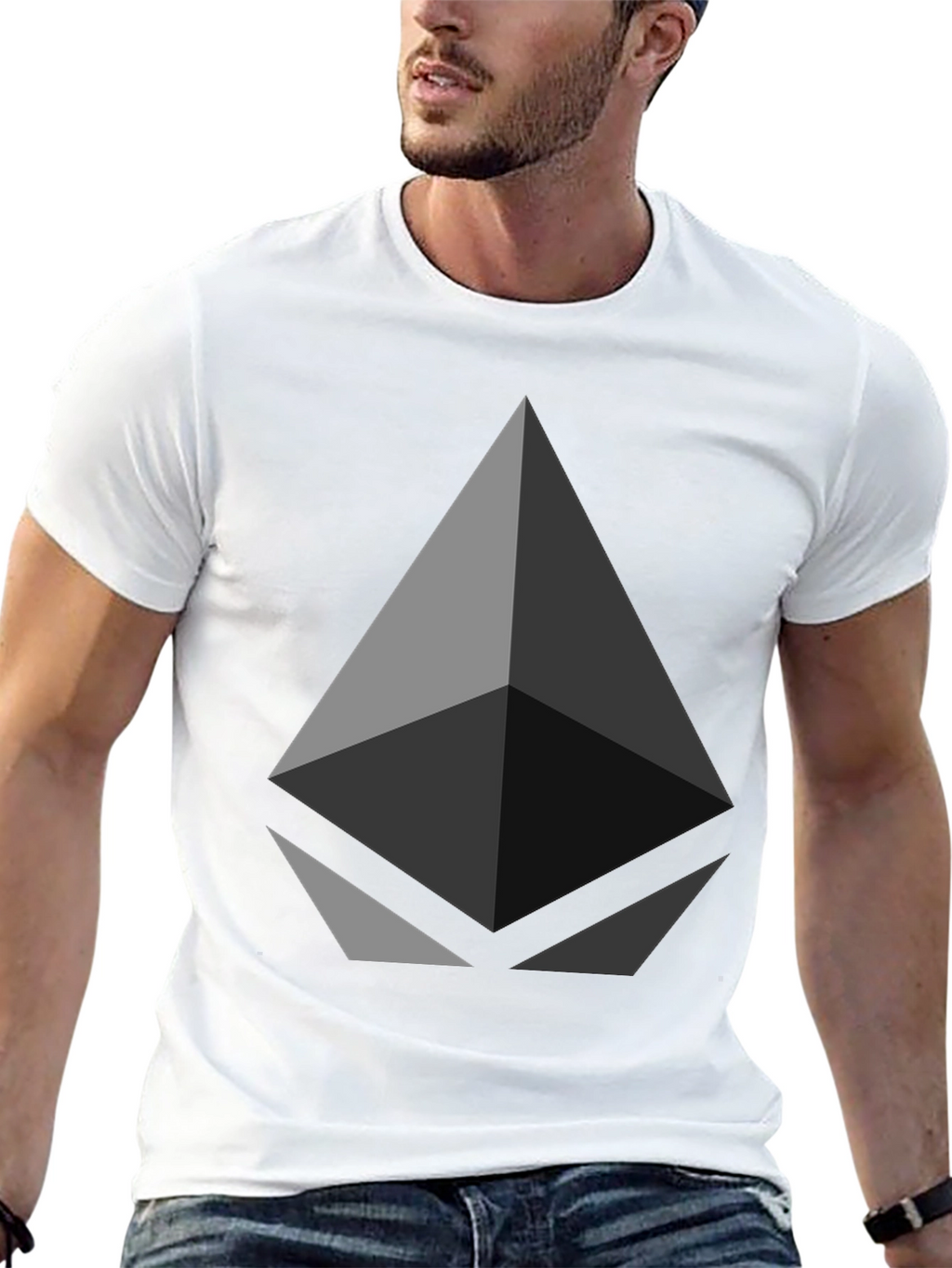 Geometric Graphic Tee - Modern Style