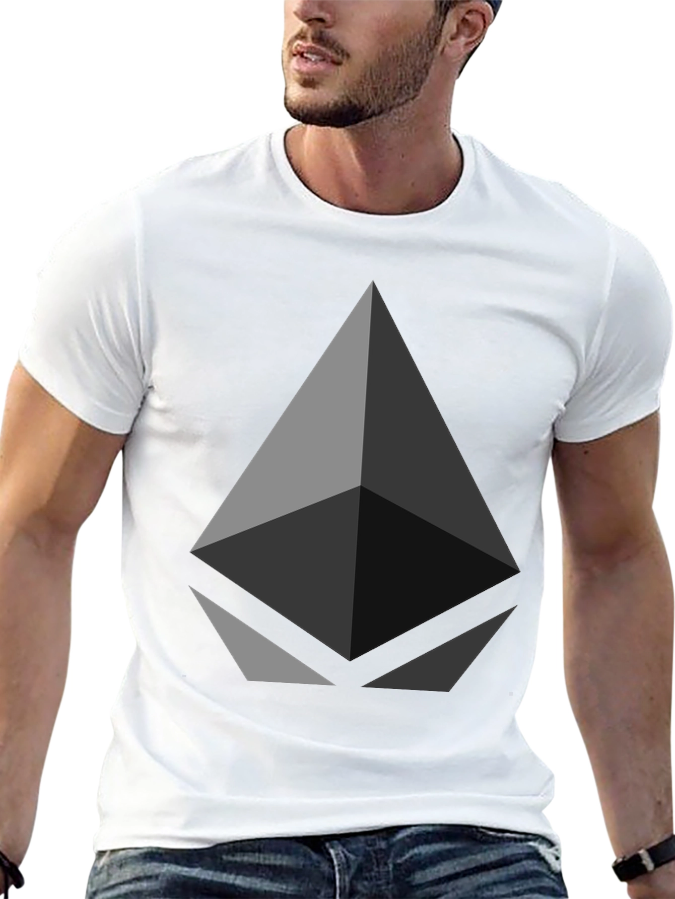 Geometric Graphic Tee - Modern Style