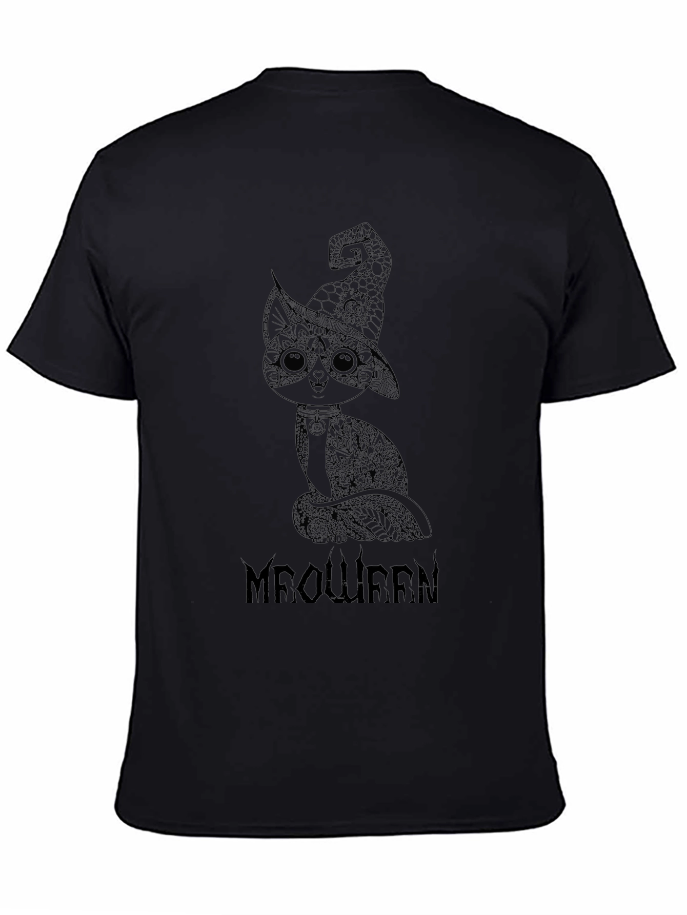 Meowween Black T-Shirt - Halloween Cat Tee