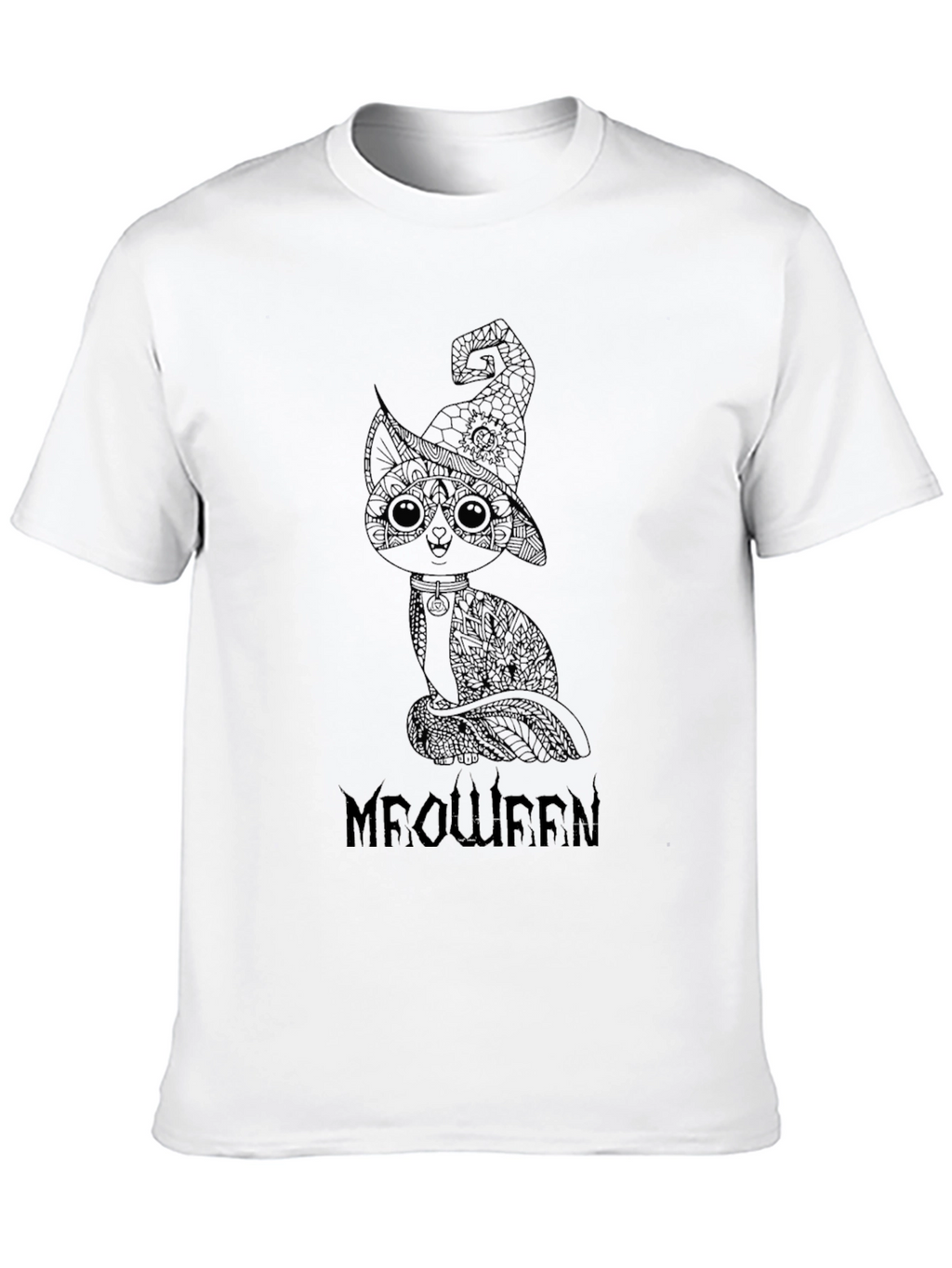 Meowween Black T-Shirt - Halloween Cat Tee