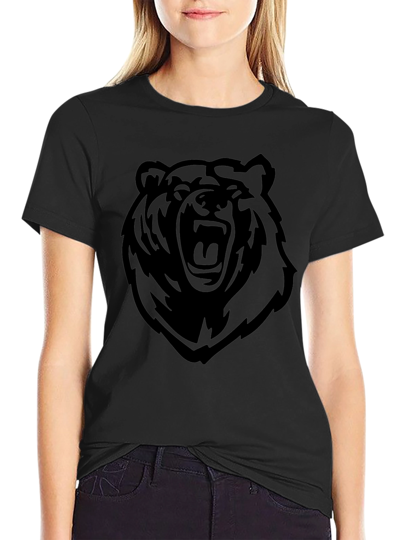 Bold Bear Graphic Tee - Mens Black T-Shirt