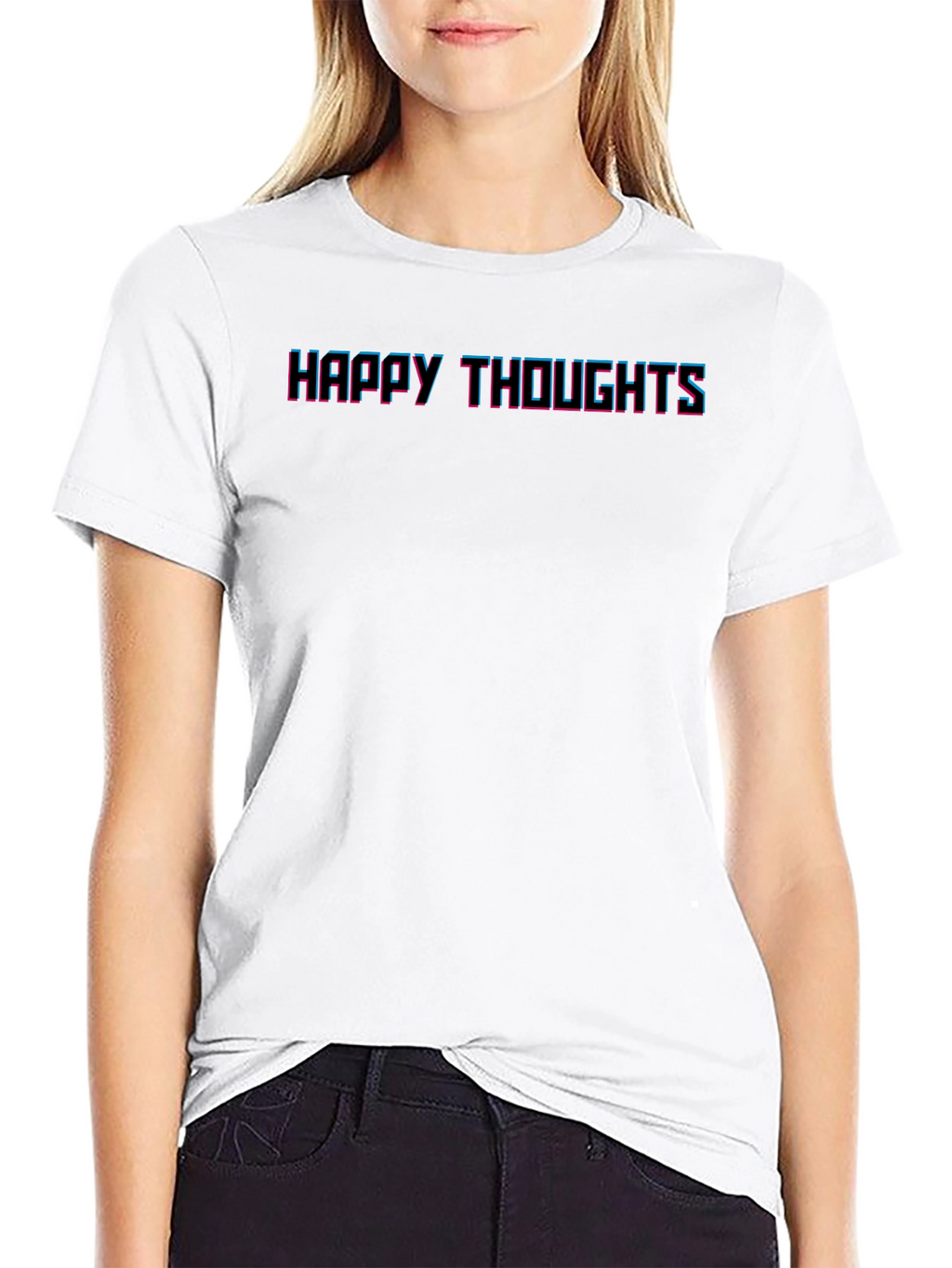 Happy Thoughts Graphic Tee - Black
