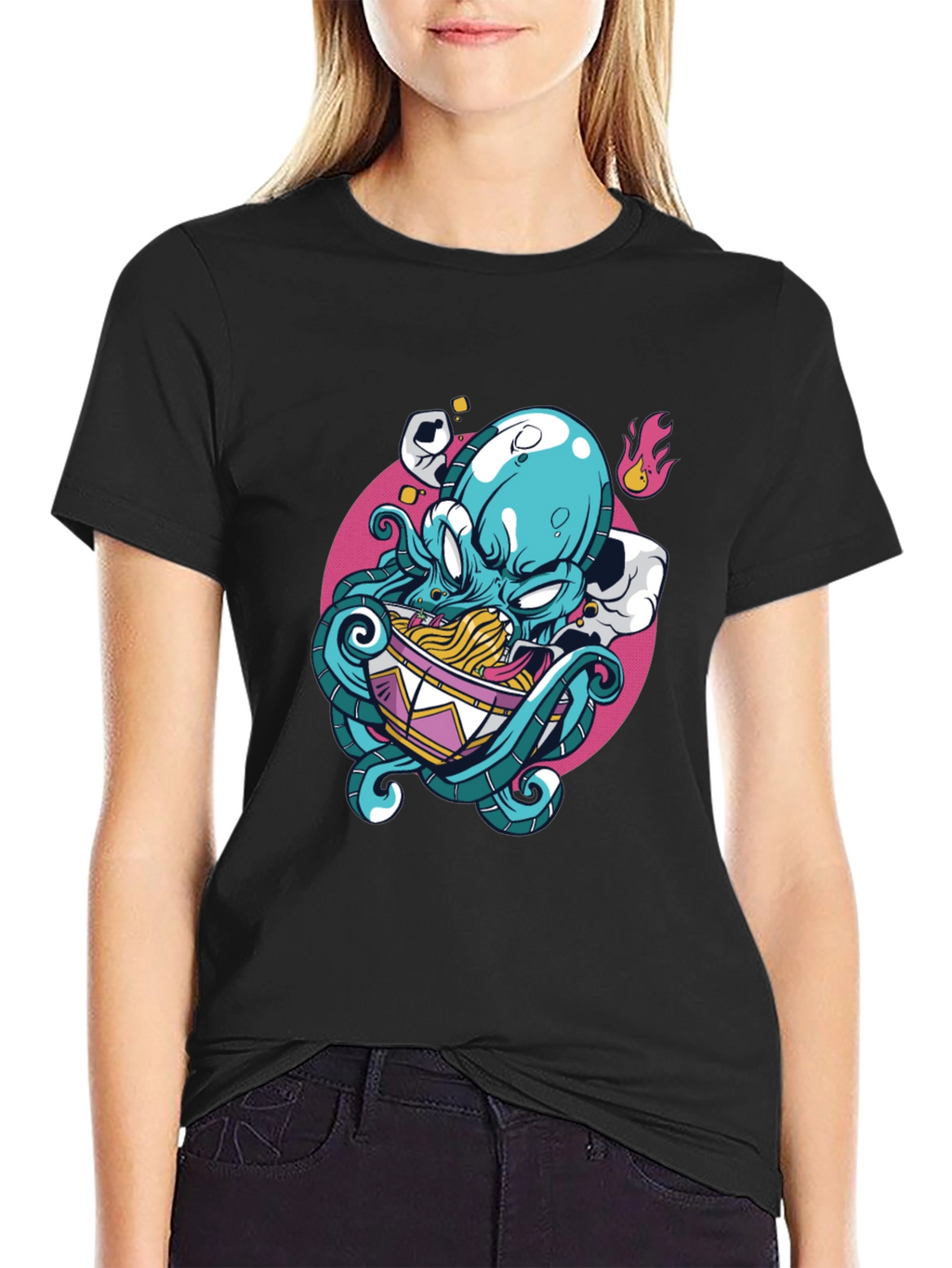 Octopus Ramen Graphic Tee - Unique Design