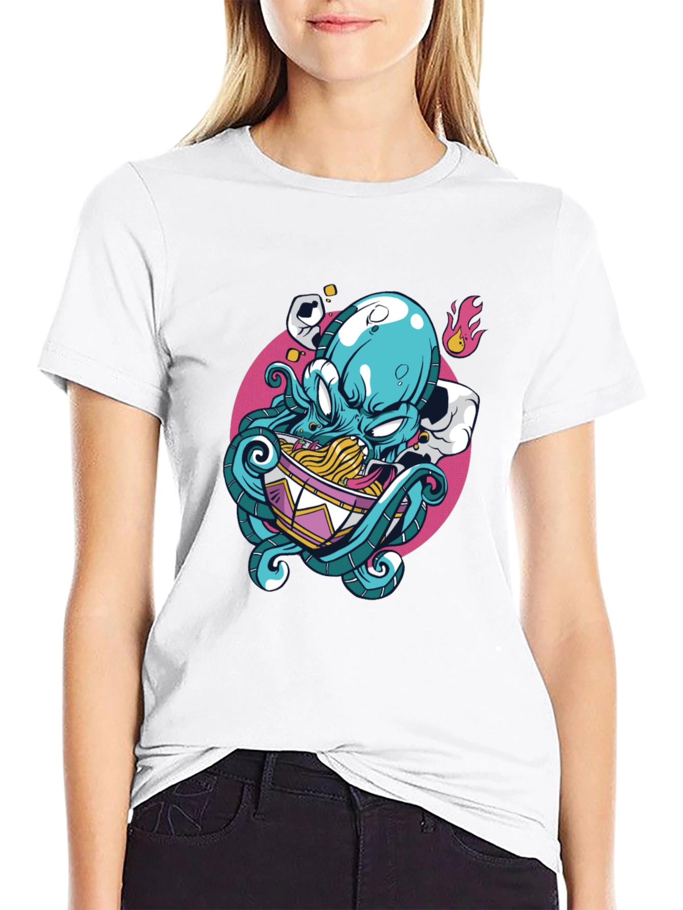 Octopus Ramen Graphic Tee - Unique Design