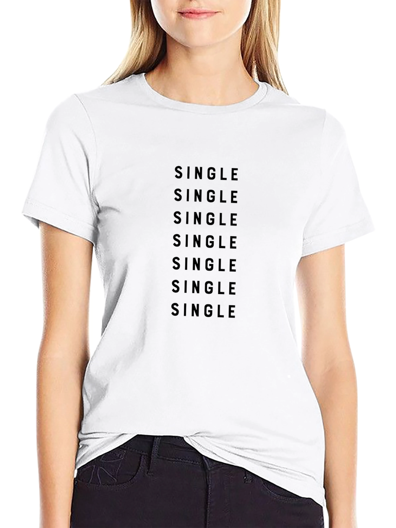 Single Statement Black T-Shirt