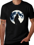 Wolf Moon Graphic T-Shirt - Black