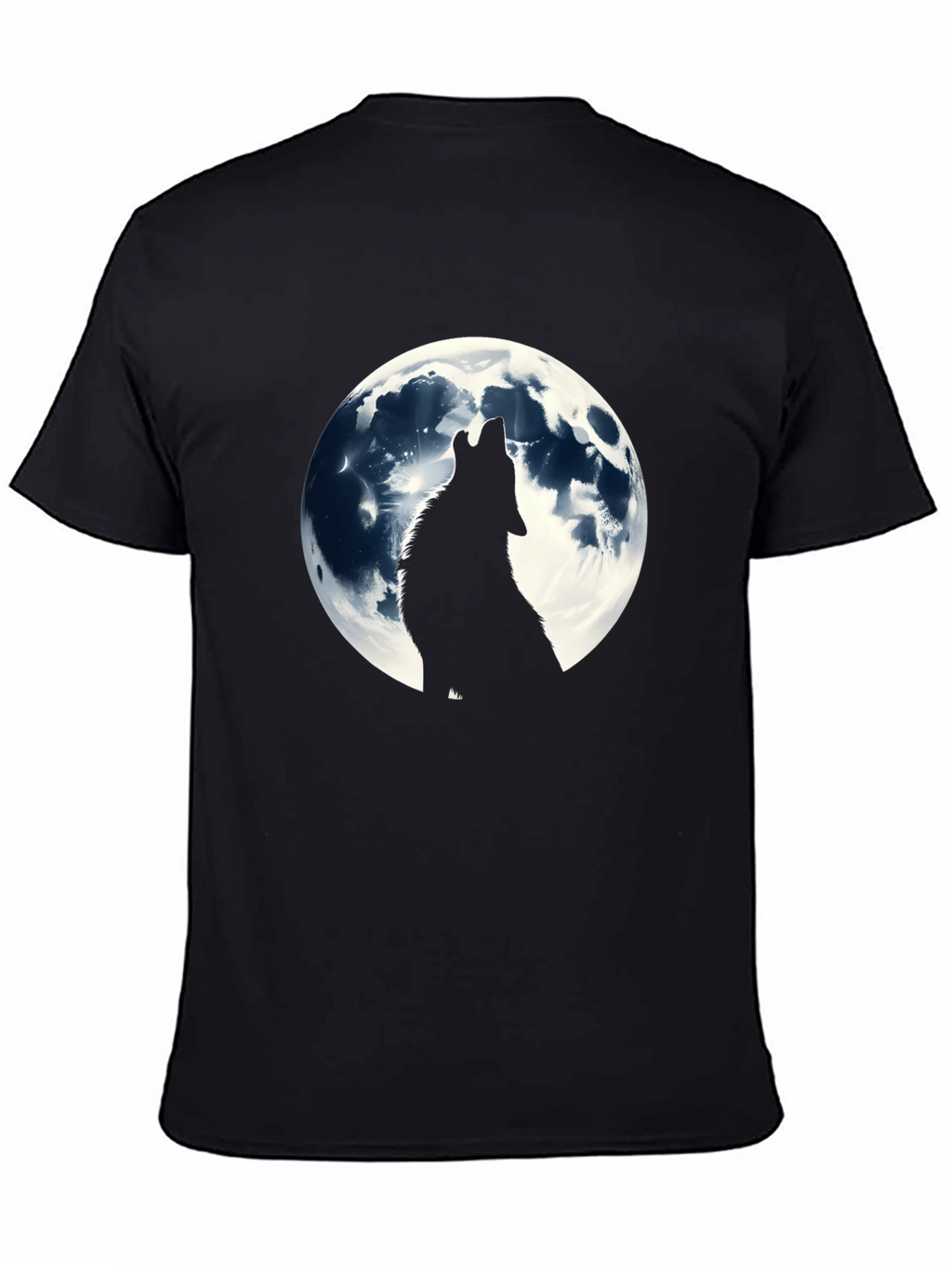 Wolf Moon Graphic T-Shirt - Black