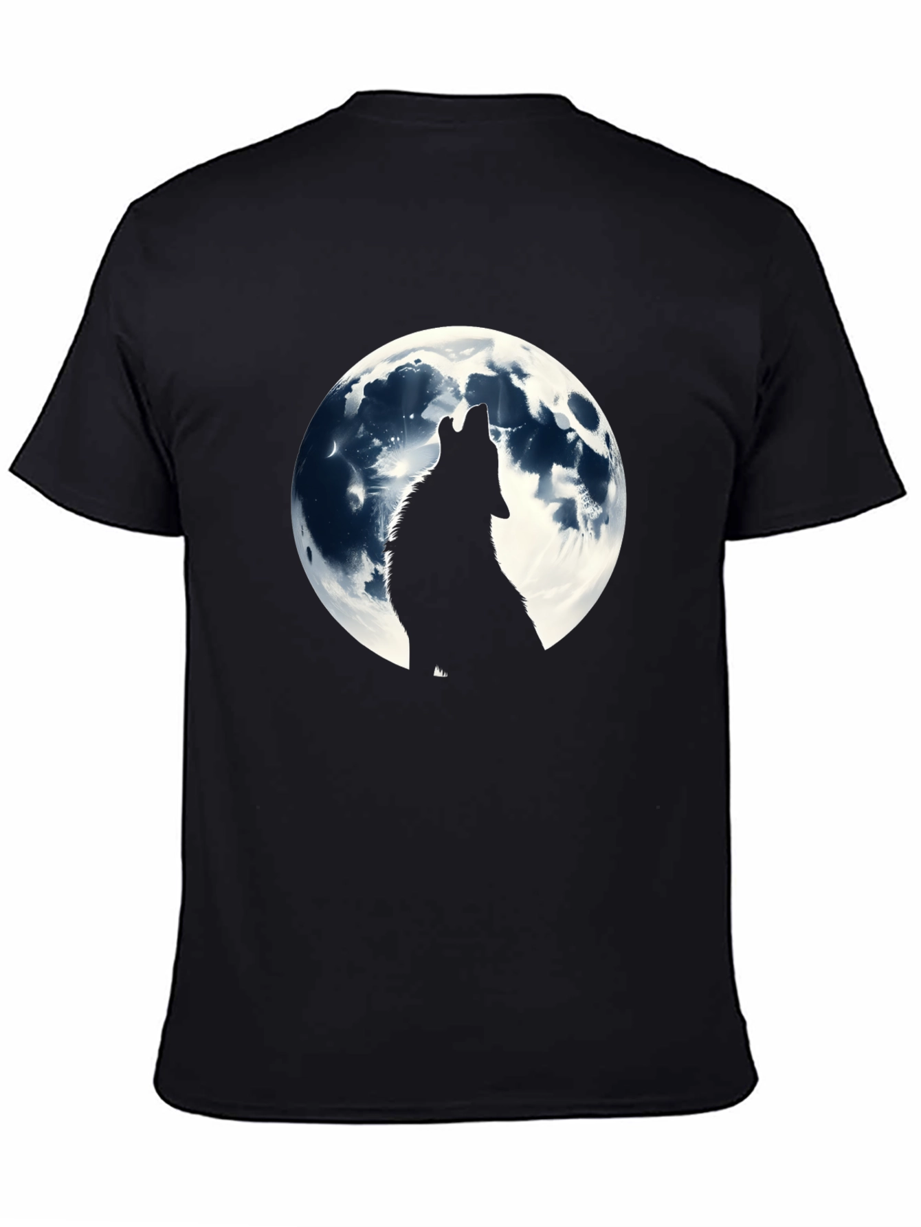 Wolf Moon Graphic T-Shirt - Black