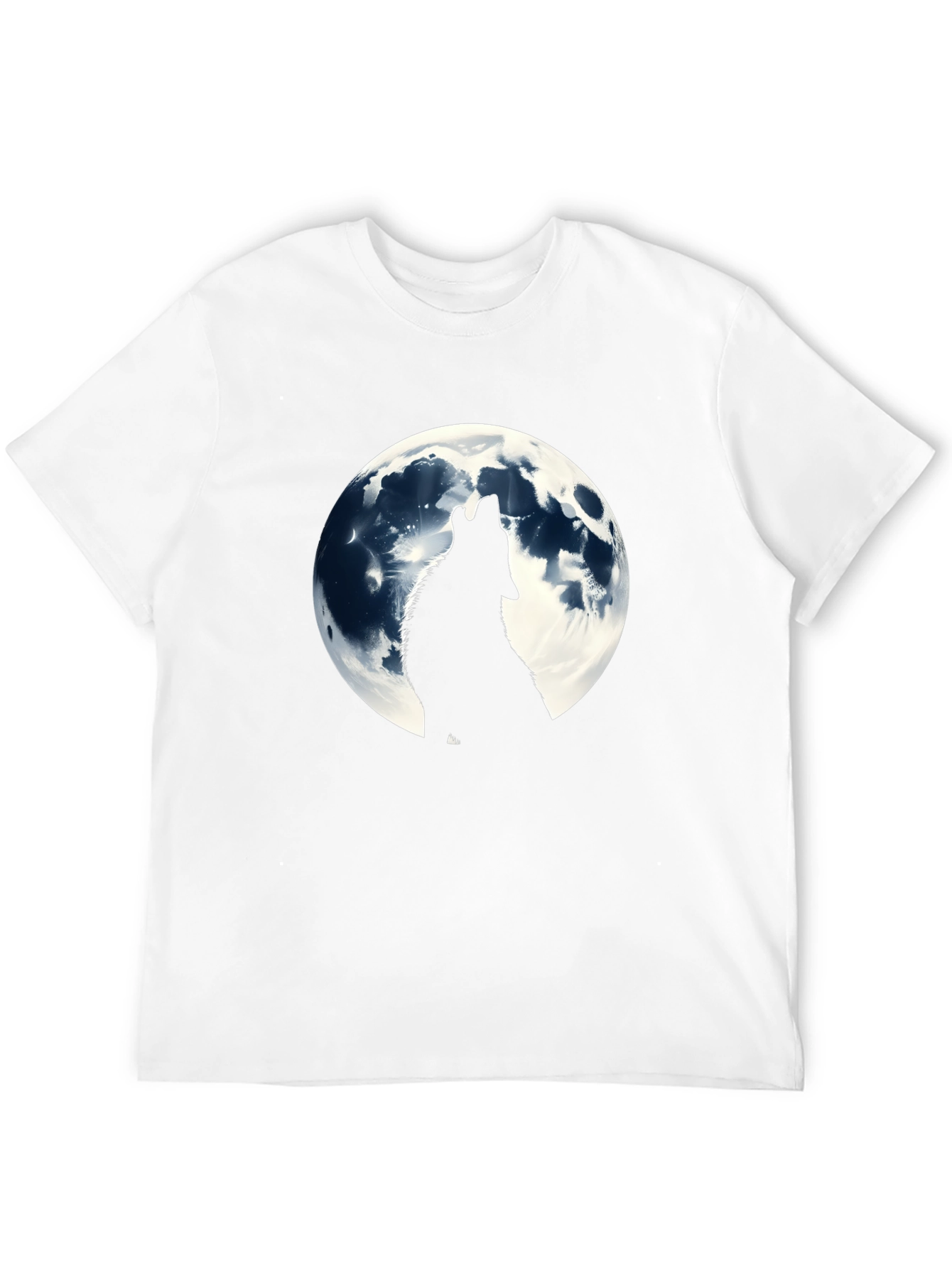 Wolf Moon Graphic T-Shirt - Black