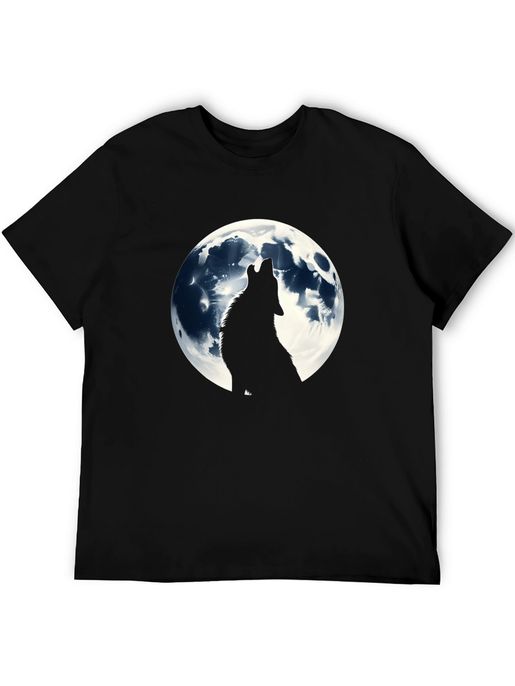 Wolf Moon Graphic T-Shirt - Black