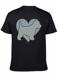 Dog Lover Tee: Westie Heart Graphic Black T-Shirt