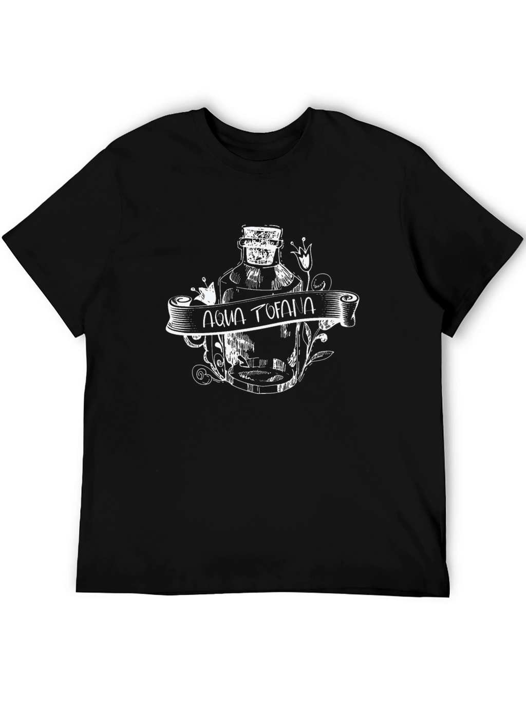 Aqua Tofana Graphic Tee - Black Cotton T-Shirt