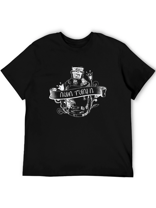 Aqua Tofana Graphic Tee - Black Cotton T-Shirt