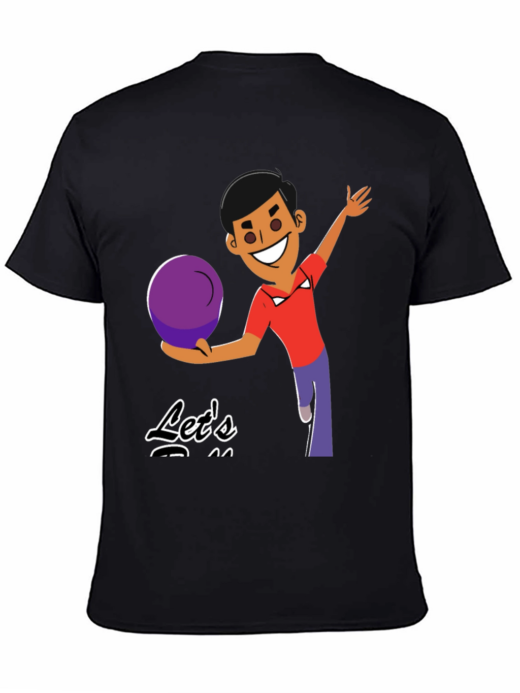Bowling Cartoon Graphic Tee - Lets Bowl!