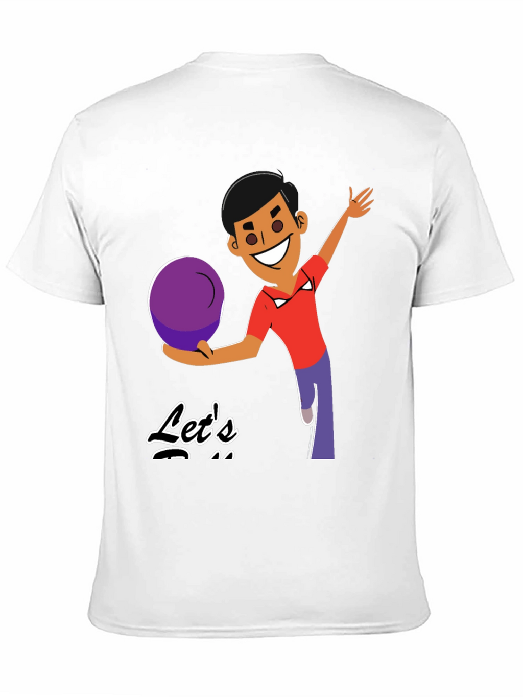 Bowling Cartoon Graphic Tee - Lets Bowl!