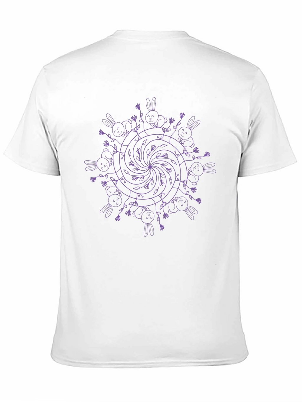 Bunny Mandala Graphic Tee - Whimsical Style