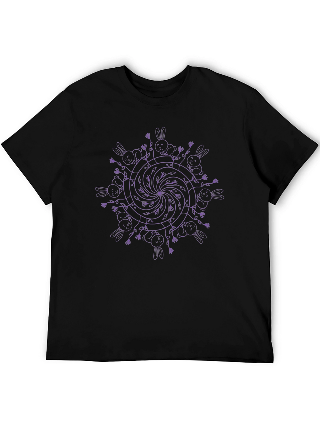 Bunny Mandala Graphic Tee - Whimsical Style