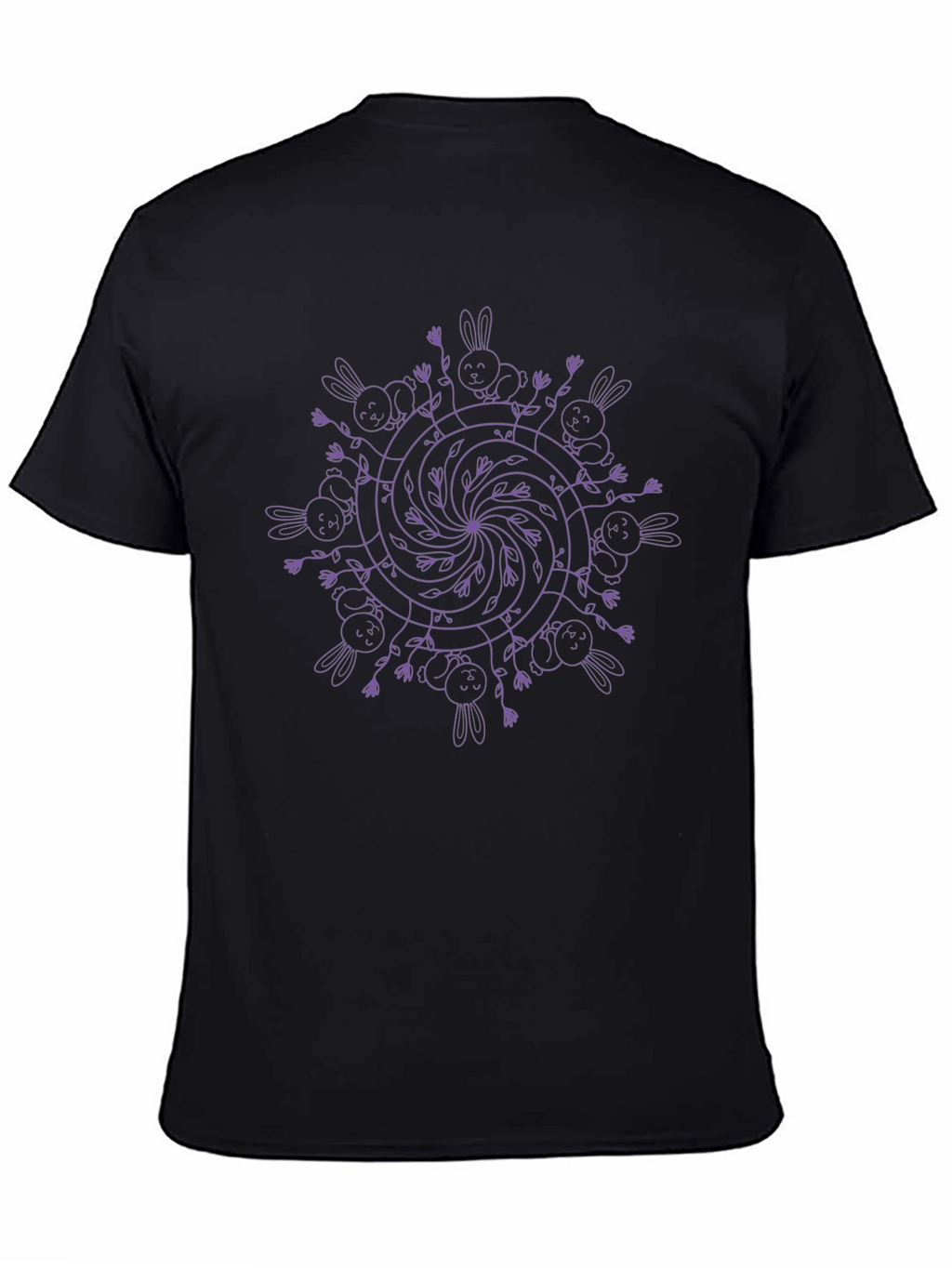 Bunny Mandala Graphic Tee - Whimsical Style