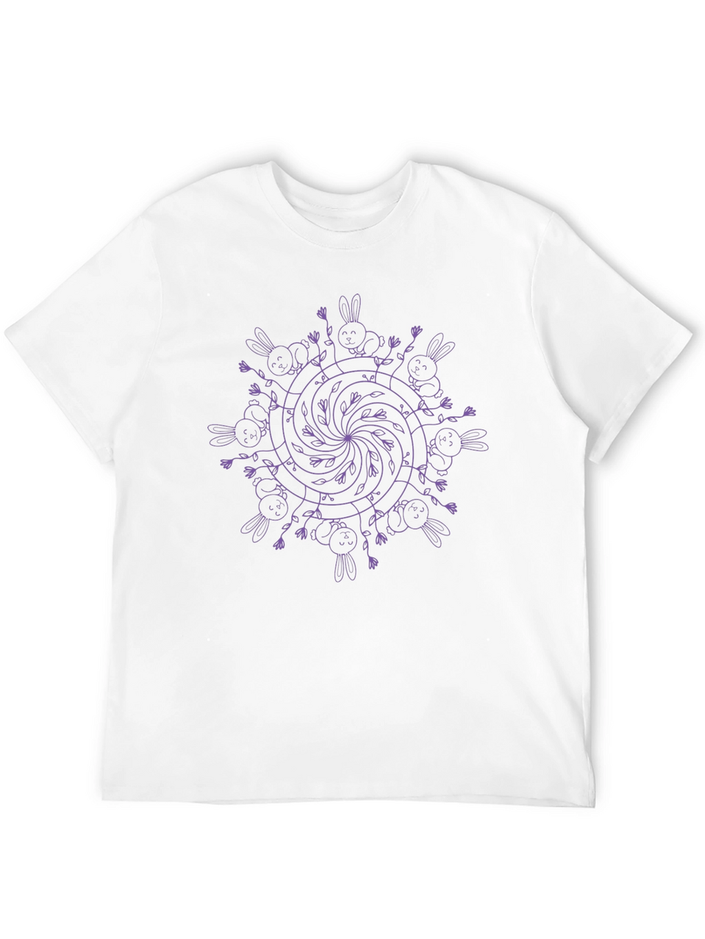Bunny Mandala Graphic Tee - Whimsical Style
