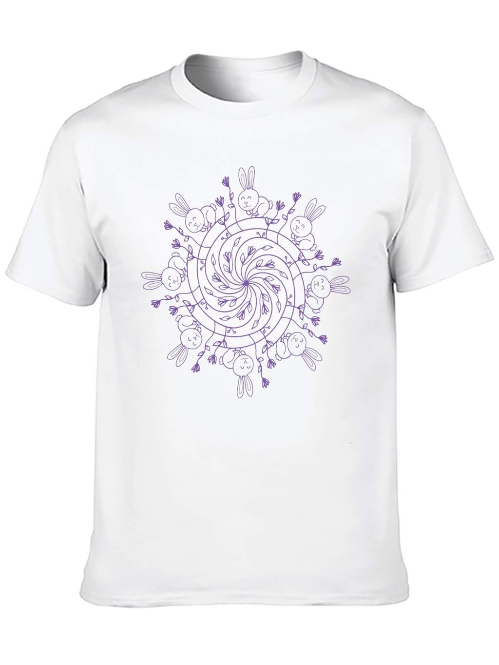 Bunny Mandala Graphic Tee - Whimsical Style