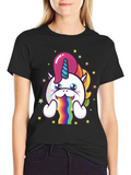 Unicorn Rainbow Puke Graphic Tee