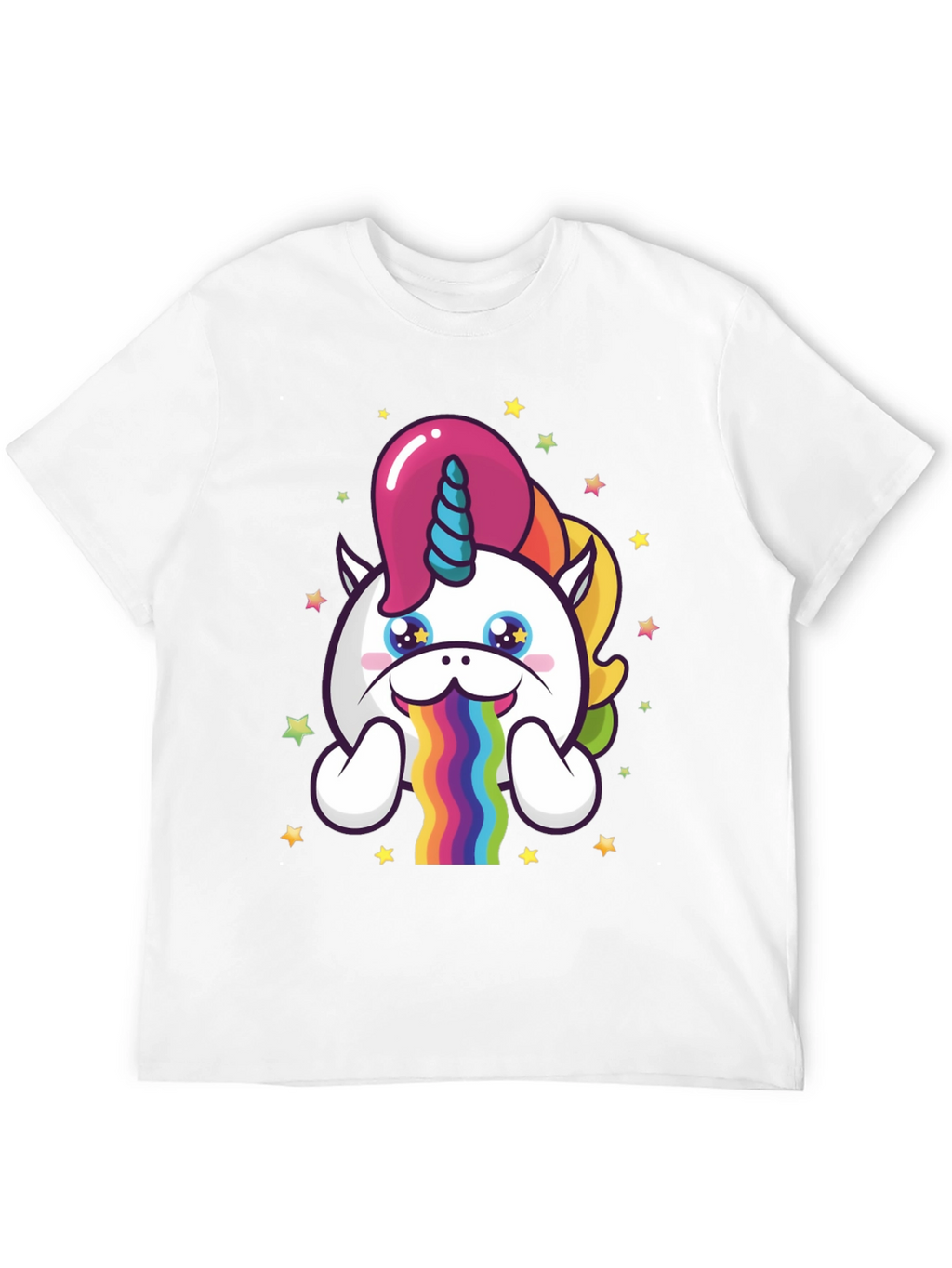 Unicorn Rainbow Puke Graphic Tee