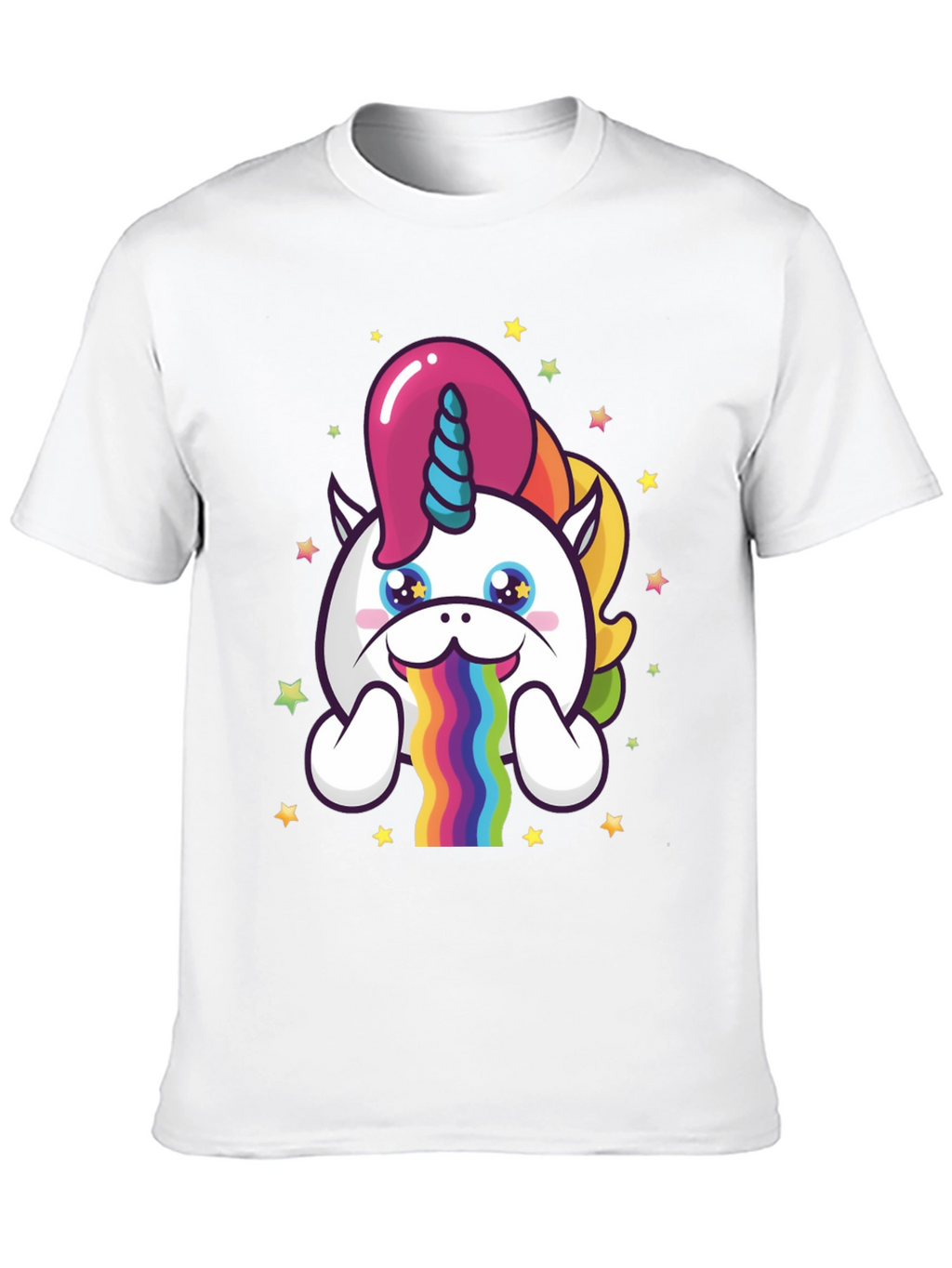 Unicorn Rainbow Puke Graphic Tee