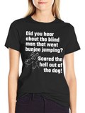 Funny Blind Bungee Jumper Dog T-Shirt