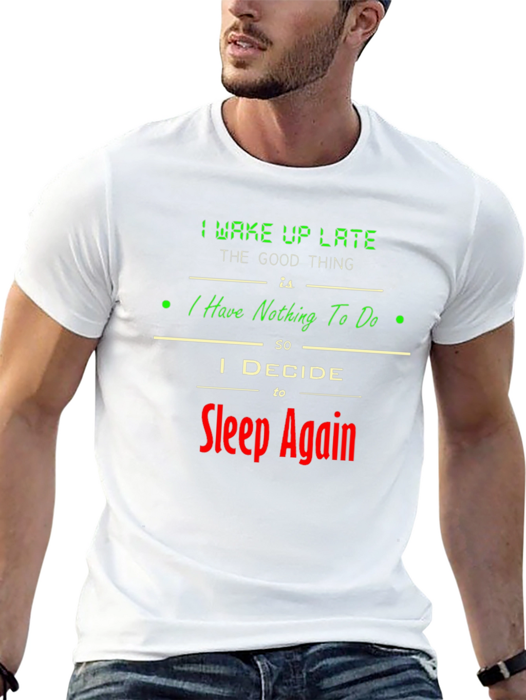 Sleep Again Graphic Tee - Funny Lazy Day T-Shirt