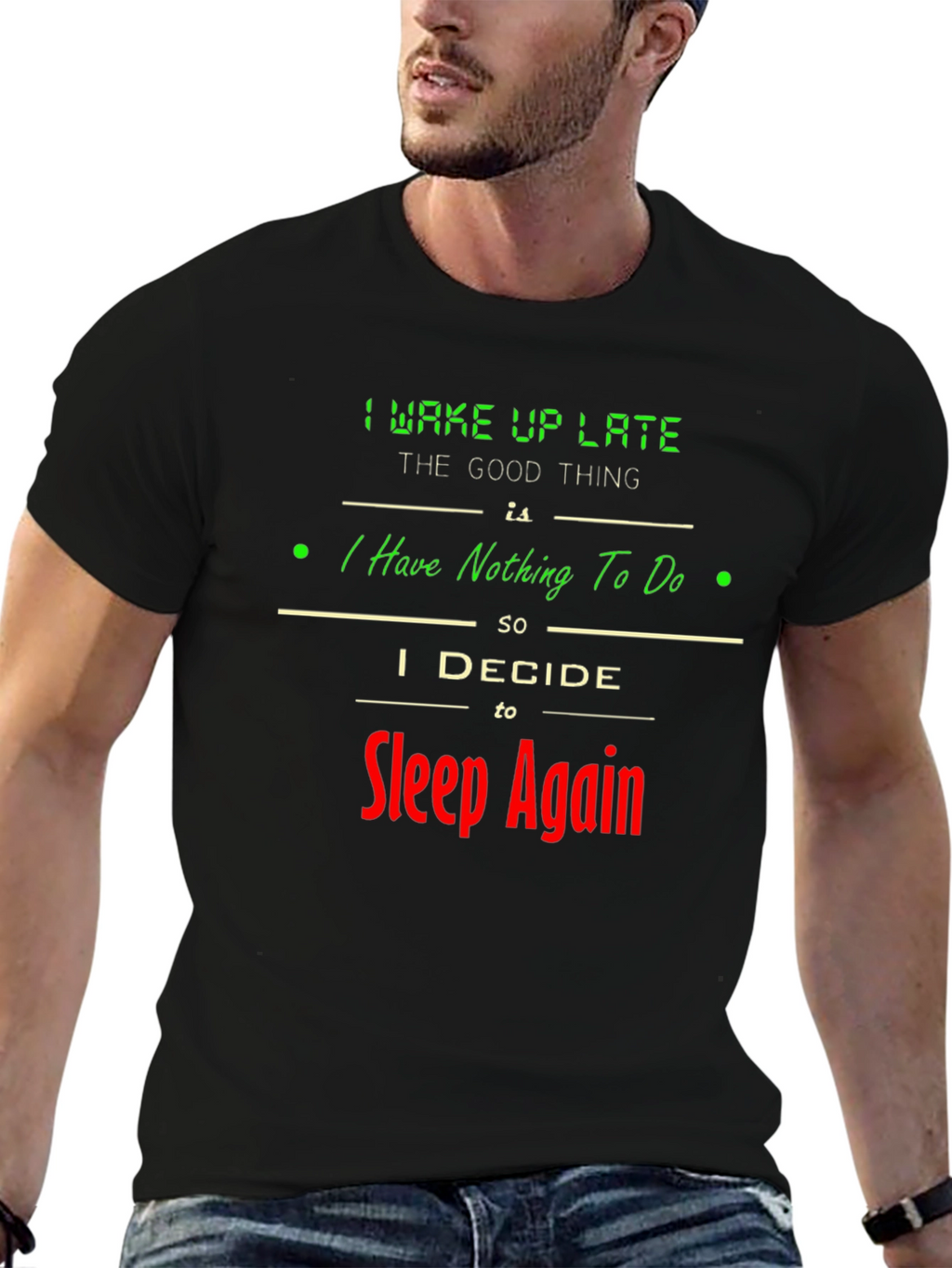 Sleep Again Graphic Tee - Funny Lazy Day T-Shirt