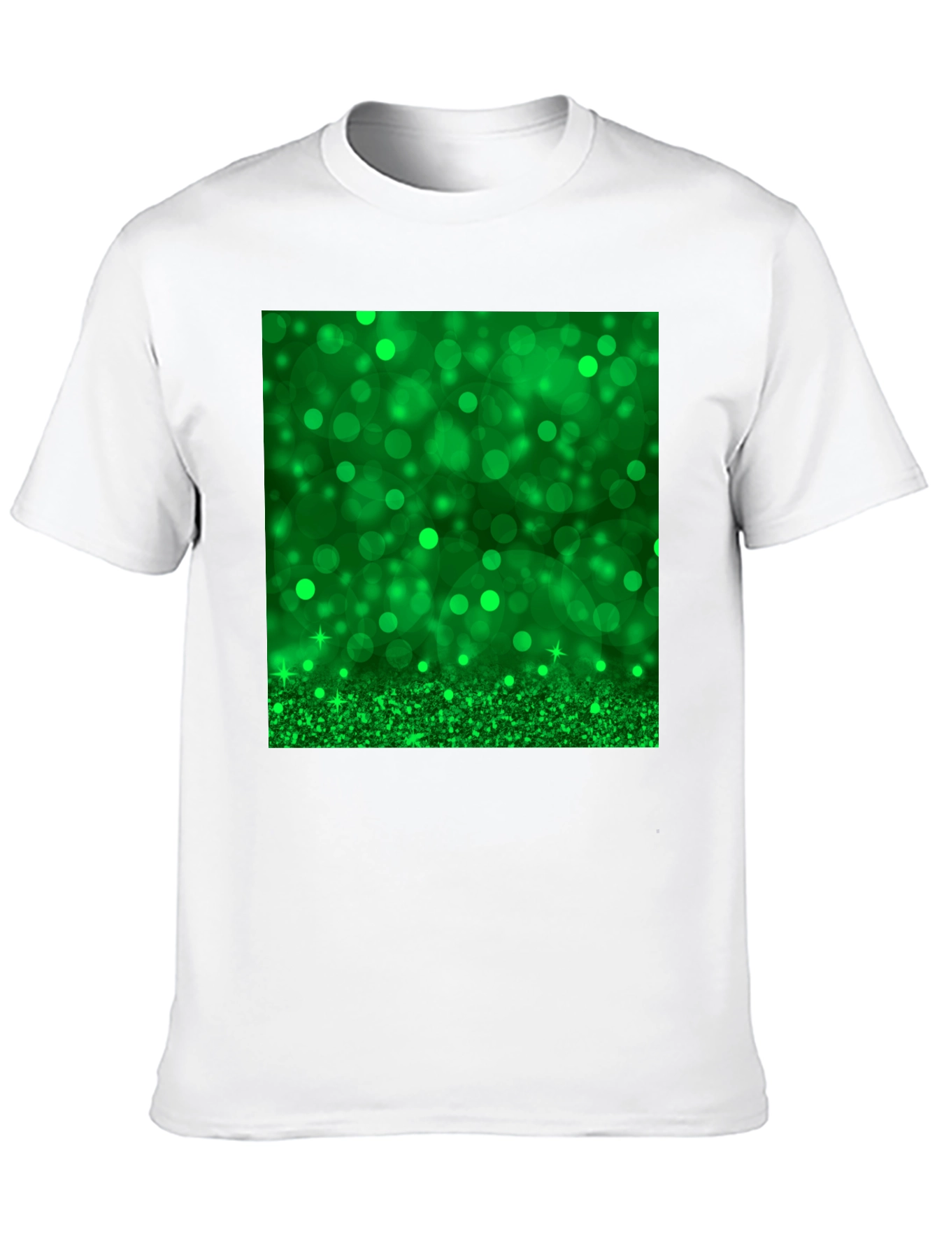 Green Sparkle Black T-Shirt