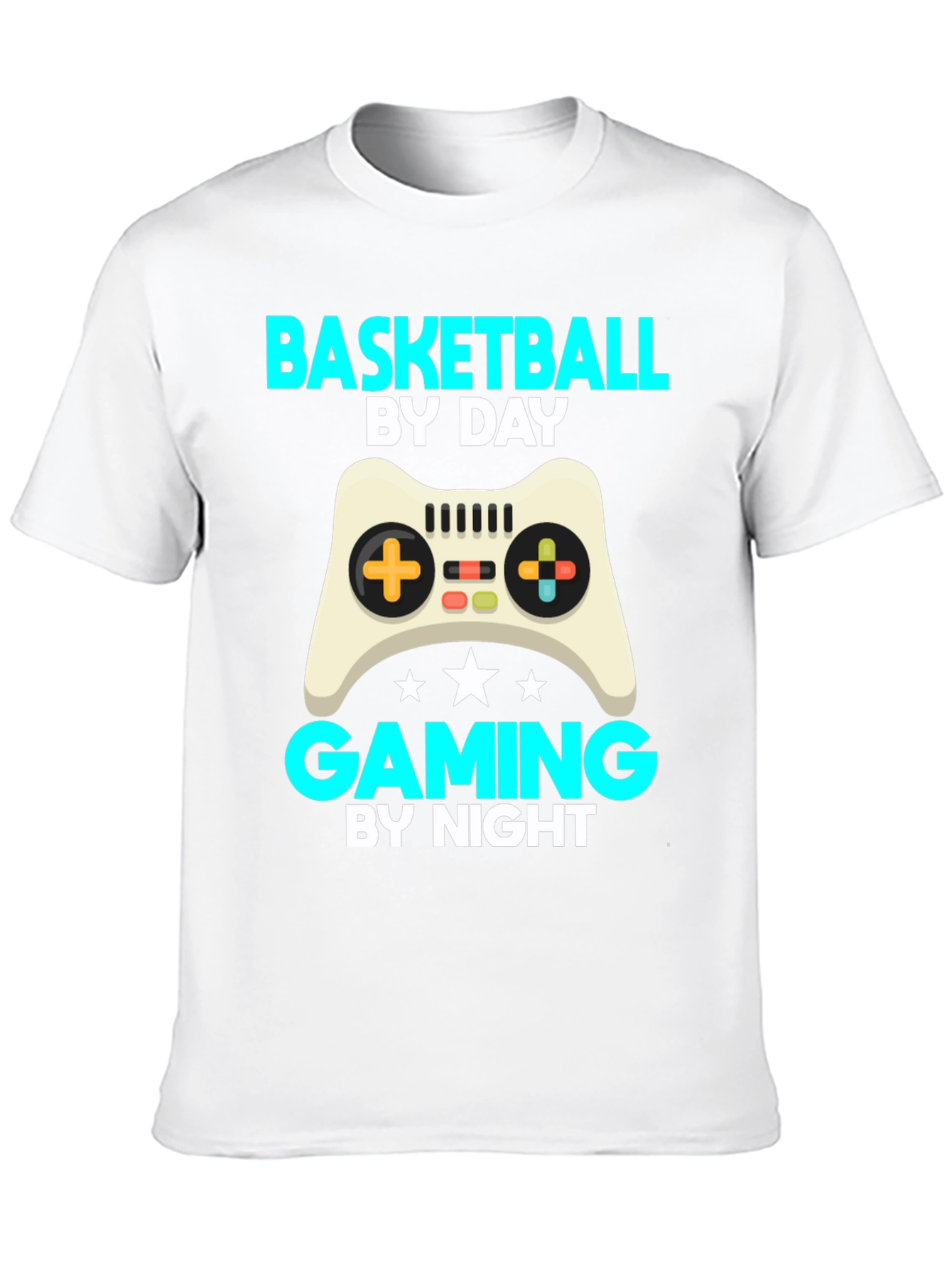 Basketball by Day Gaming by Night T-Shirt