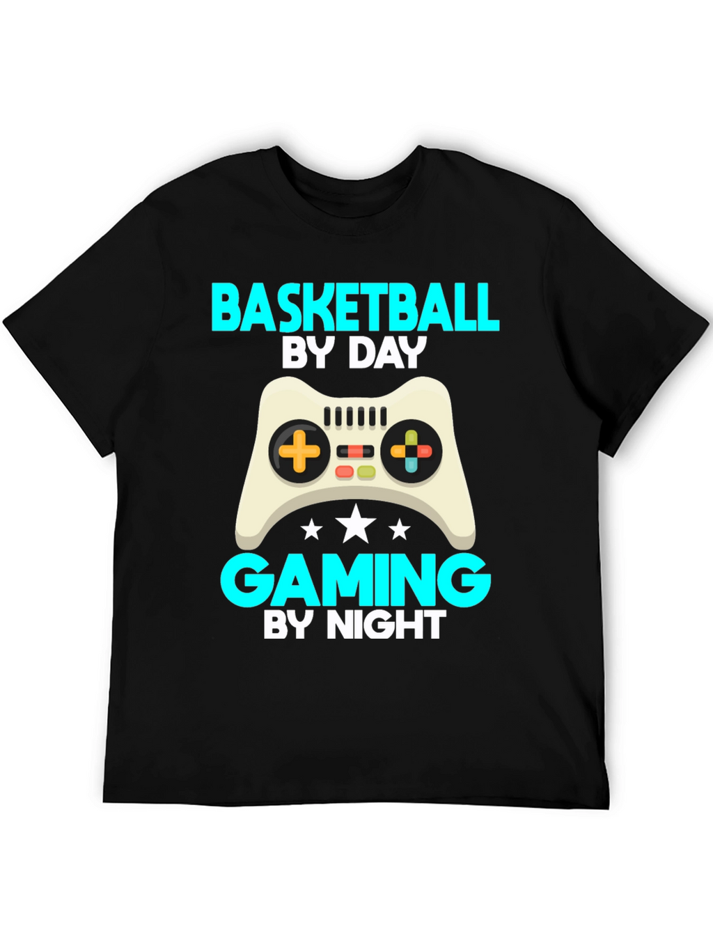 Basketball by Day Gaming by Night T-Shirt