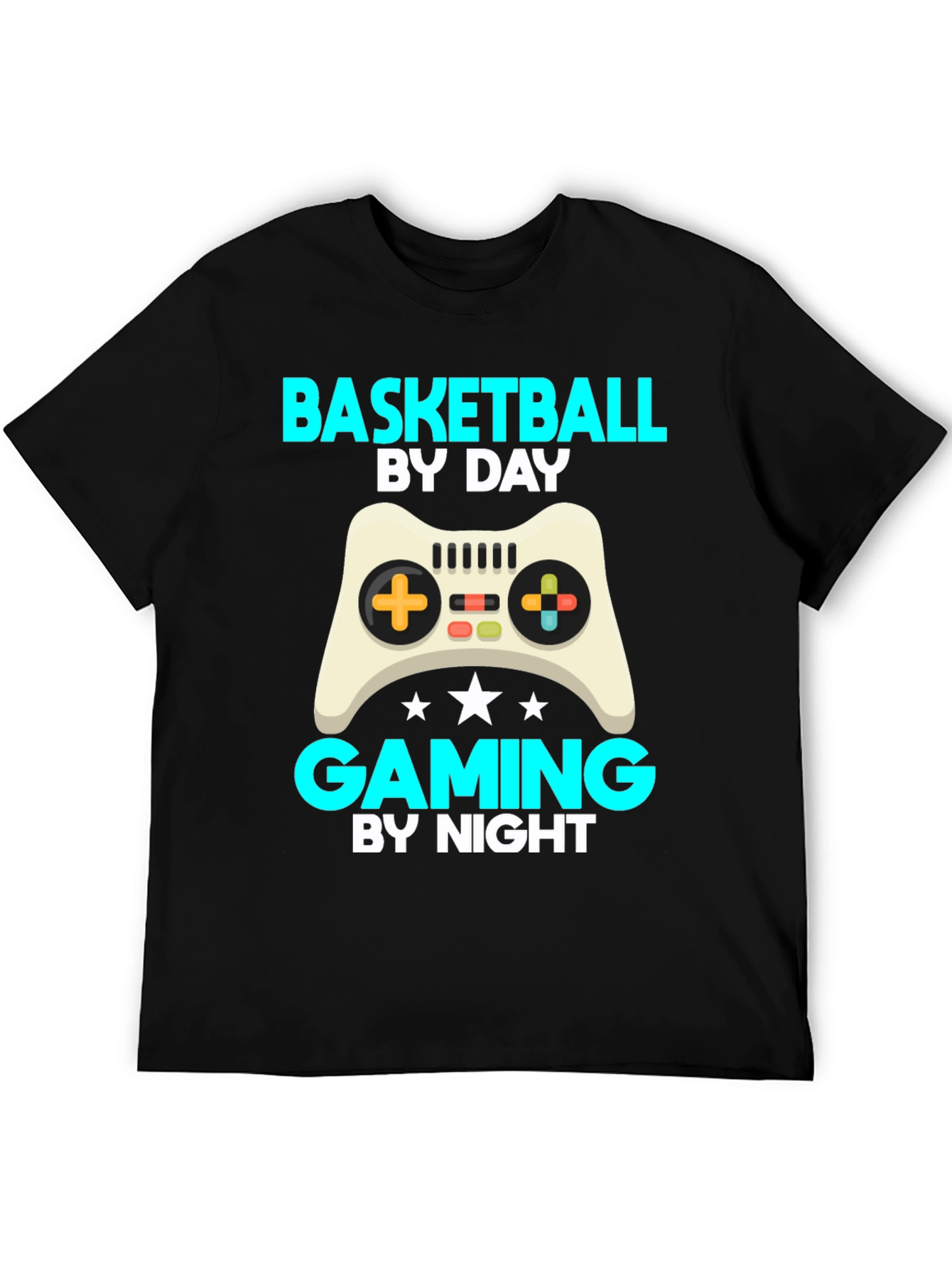 Basketball by Day Gaming by Night T-Shirt