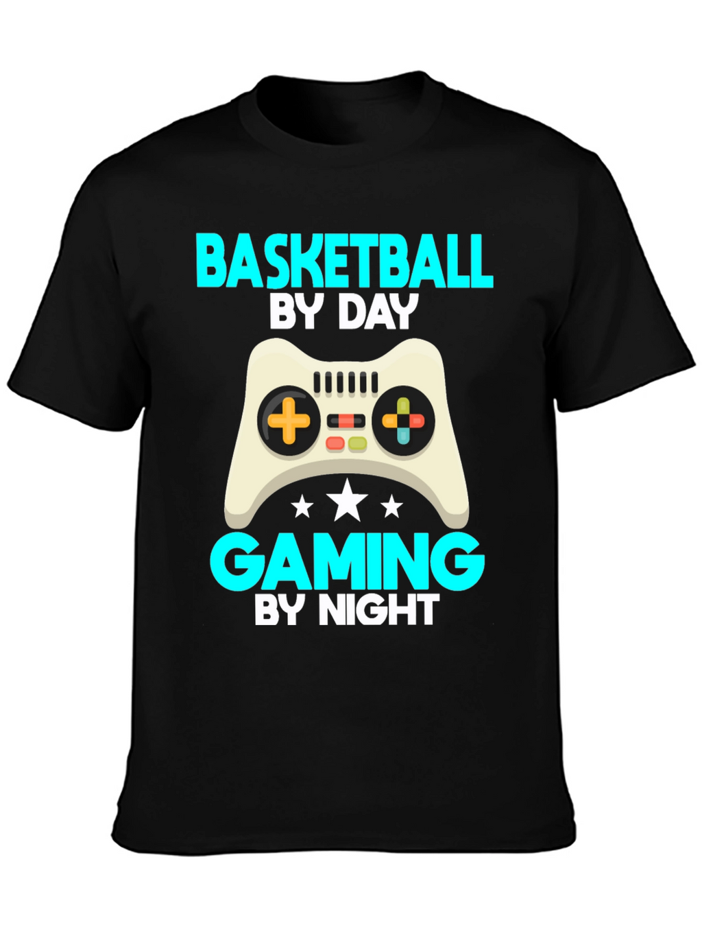 Basketball by Day Gaming by Night T-Shirt