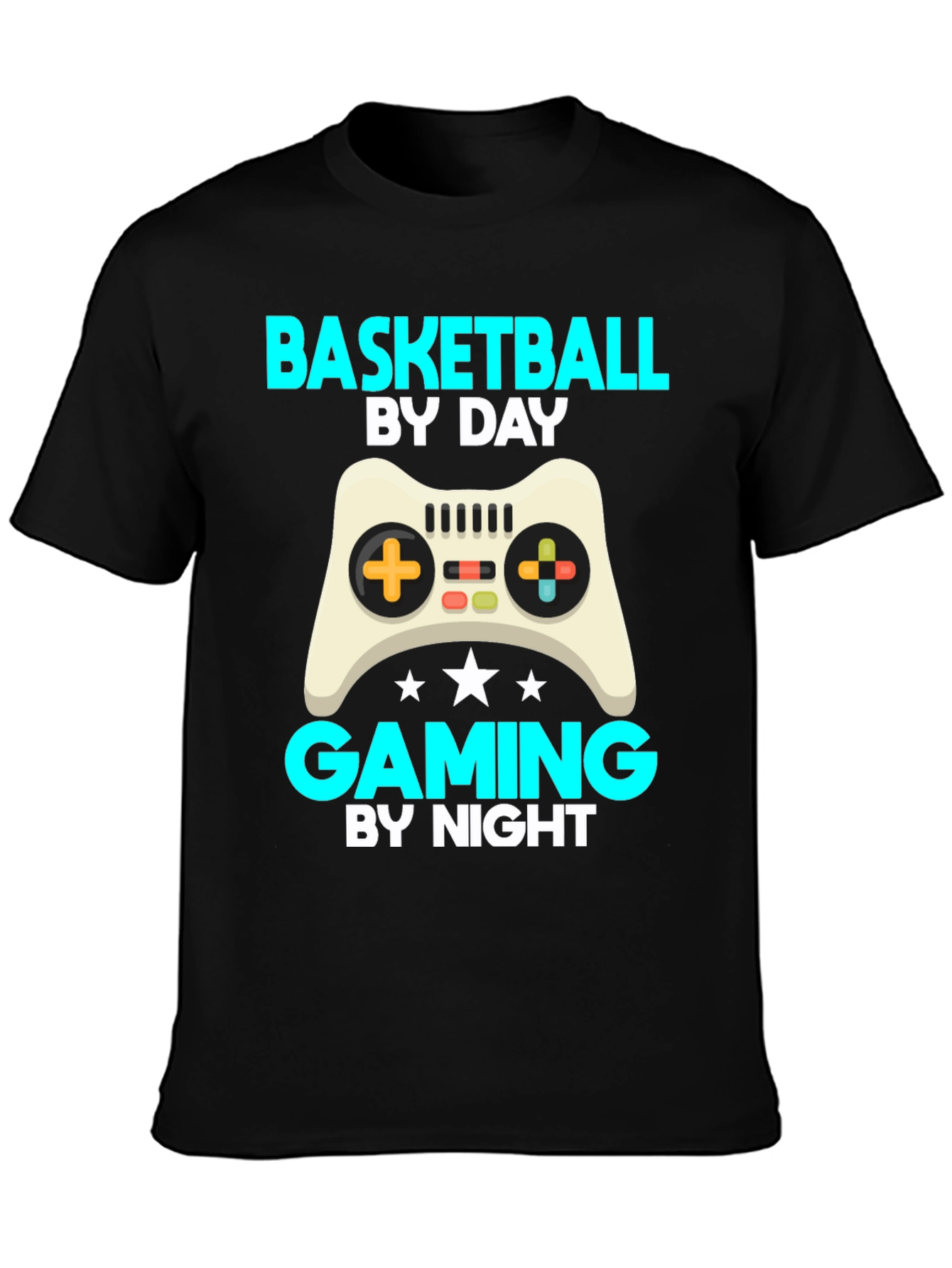 Basketball by Day Gaming by Night T-Shirt