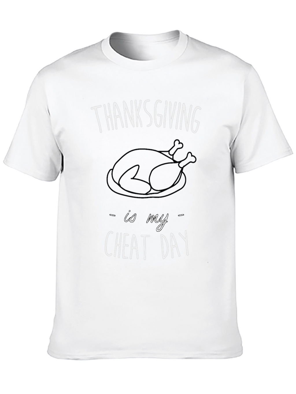 Thanksgiving Cheat Day Black Graphic Tee