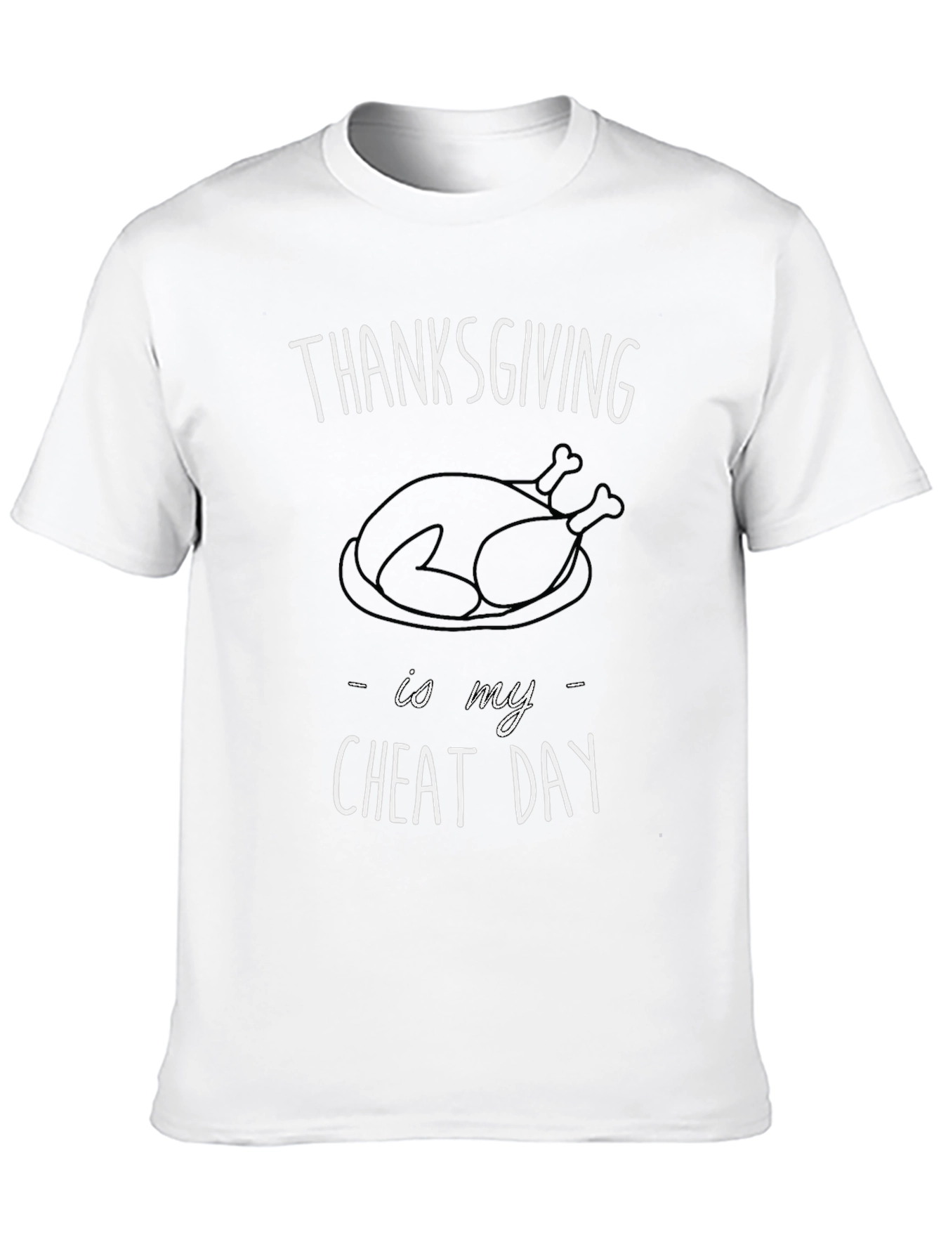Thanksgiving Cheat Day Black Graphic Tee