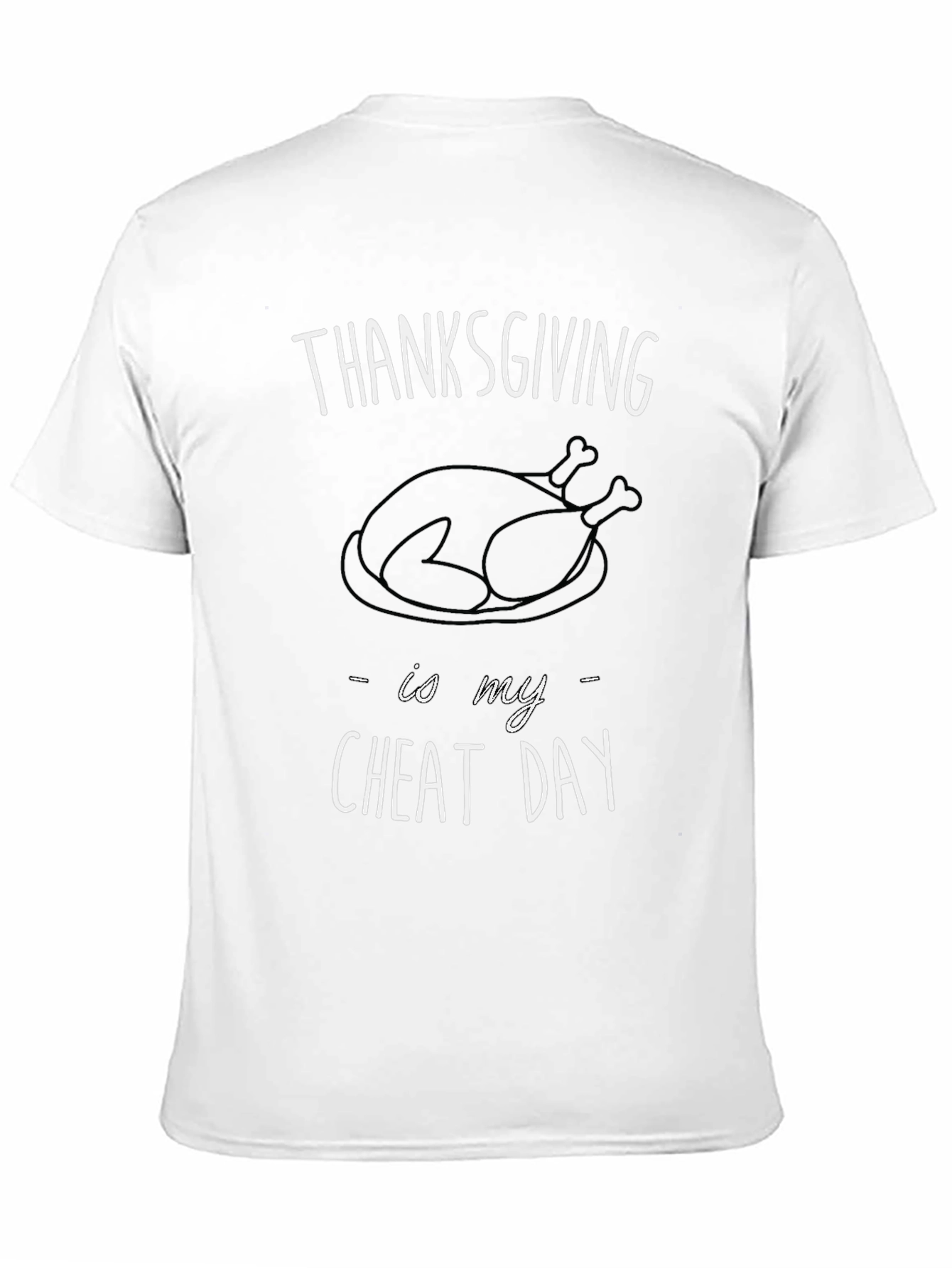 Thanksgiving Cheat Day Black Graphic Tee