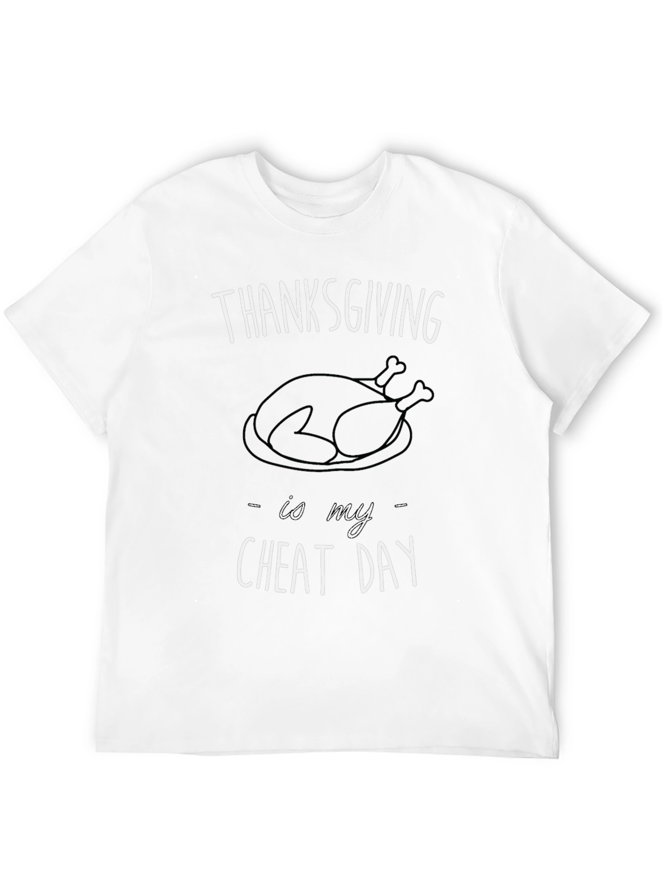 Thanksgiving Cheat Day Black Graphic Tee