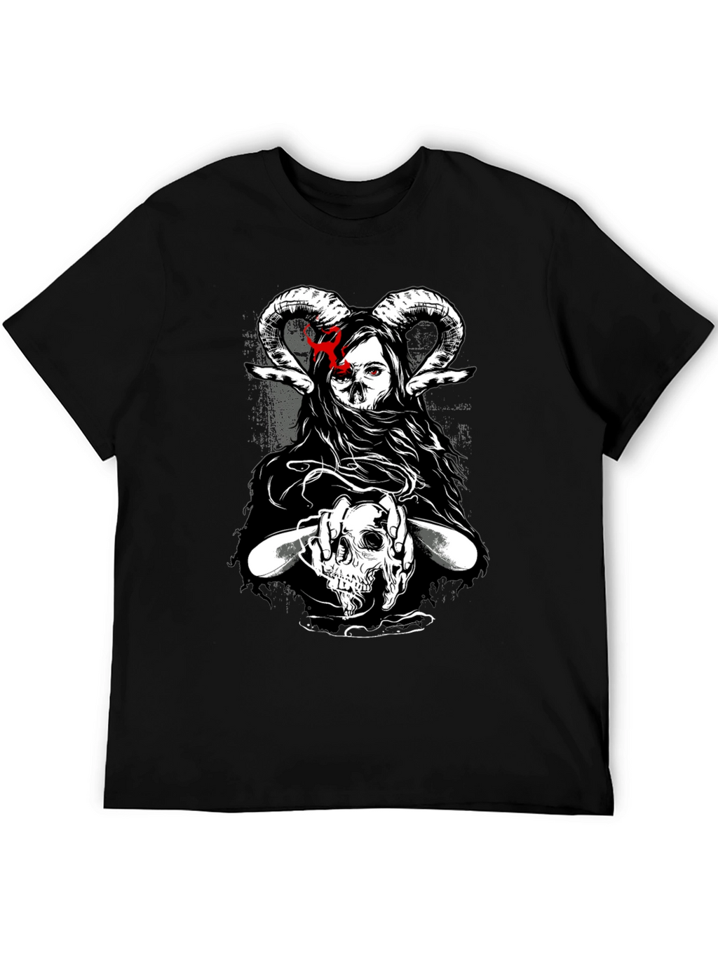 Dark Graphic T-Shirt - Skull & Occult Design