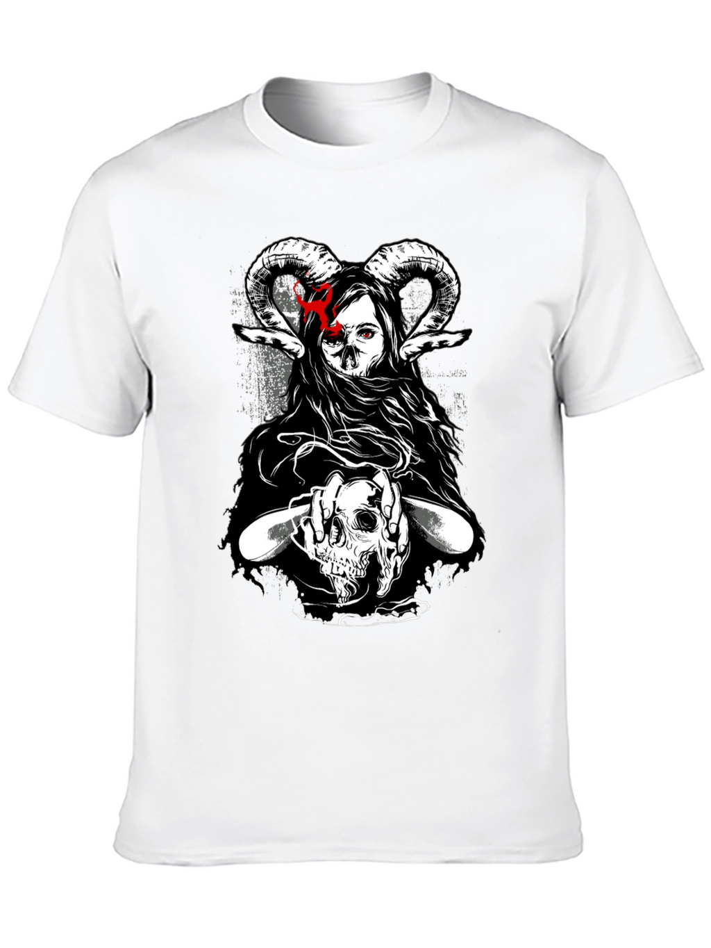 Dark Graphic T-Shirt - Skull & Occult Design