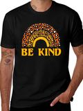Be Kind Leopard Rainbow Graphic T-Shirt