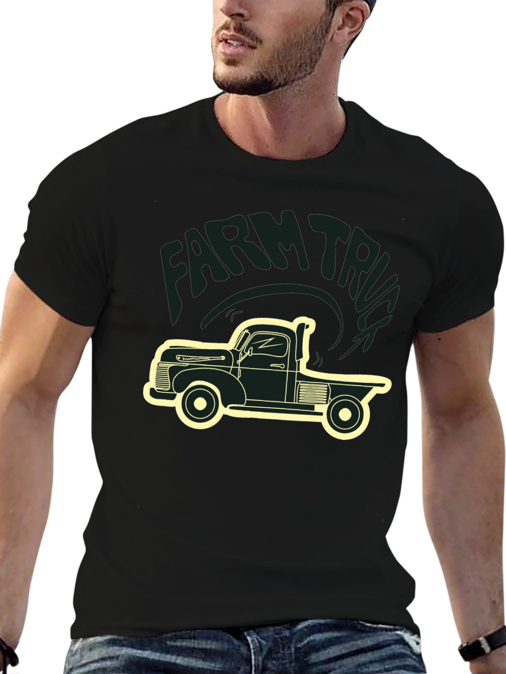 Farm Truck Graphic Tee - Classic Pickup Design