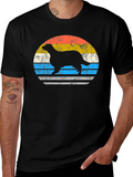 Retro Ferret Sunset Graphic T-Shirt