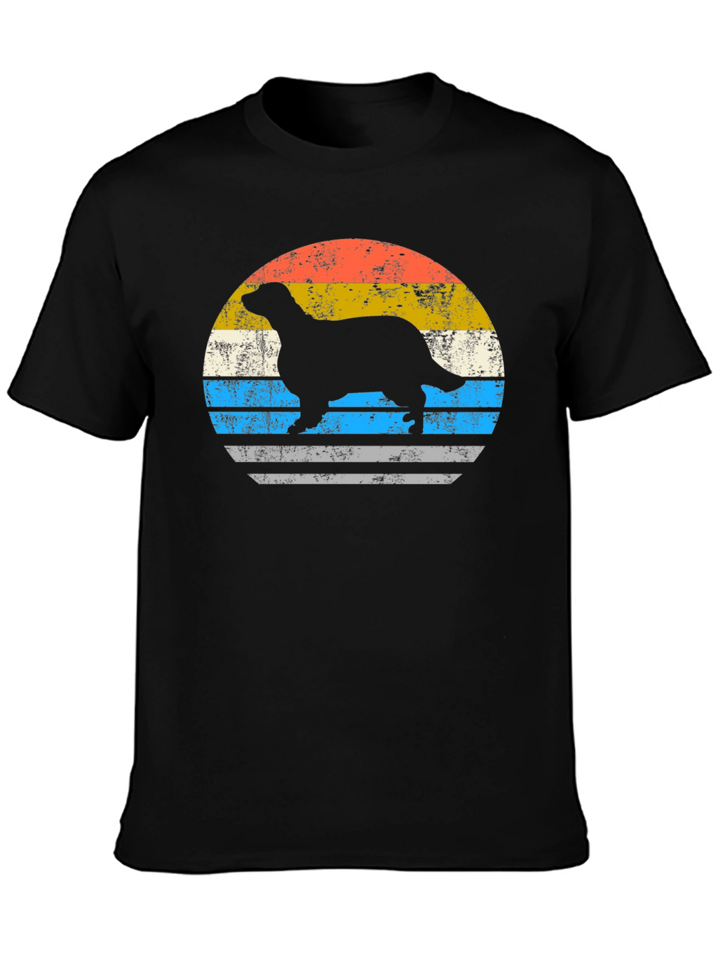 Retro Ferret Sunset Graphic T-Shirt